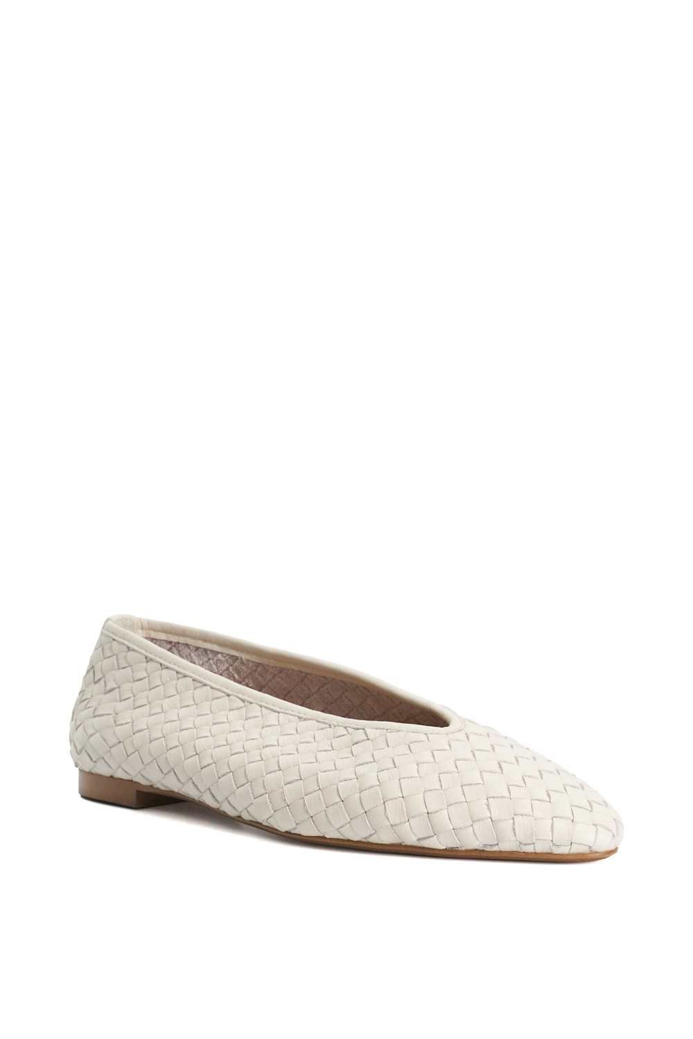 Dune London Henlee' Leather Ballet Pumps