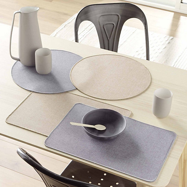 Lot de 2 sets de table tissés antidérapants