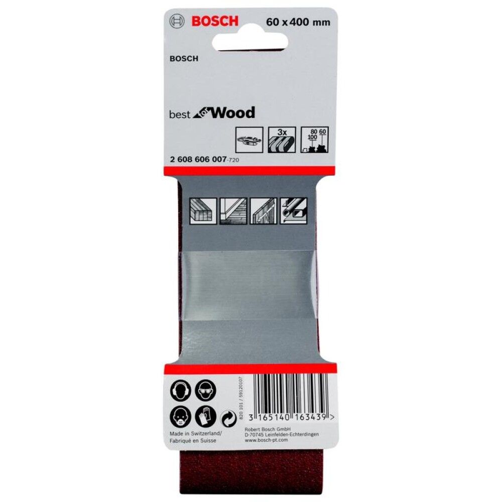 SLIPEBÅND BOSCH 3DEL K60/80/100 60X400MM