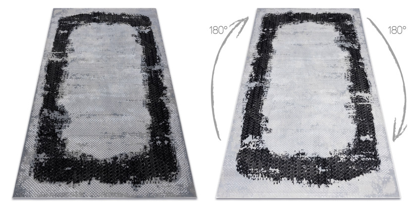 Dywan CORE A004 Ramka, Przecierany - Strukturalny, dwa poziomy 80x150 cm