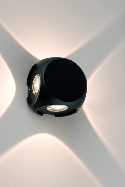 Kinkiet zewnętrzny PATRAS czarny LED 4x1W 320lm IP54 Nowodvorski Lighting