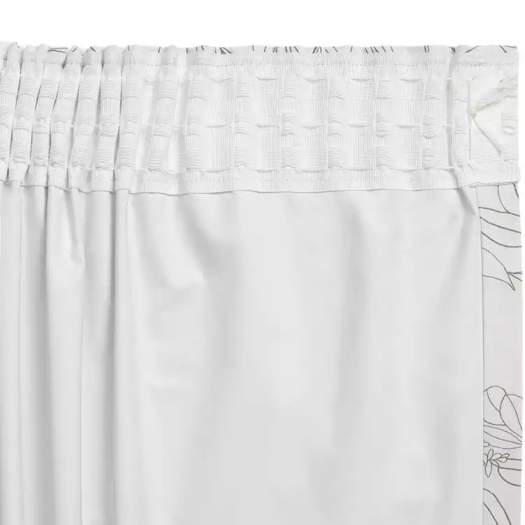 Habitat Blackout Curtains - Green & White - 117x137cm