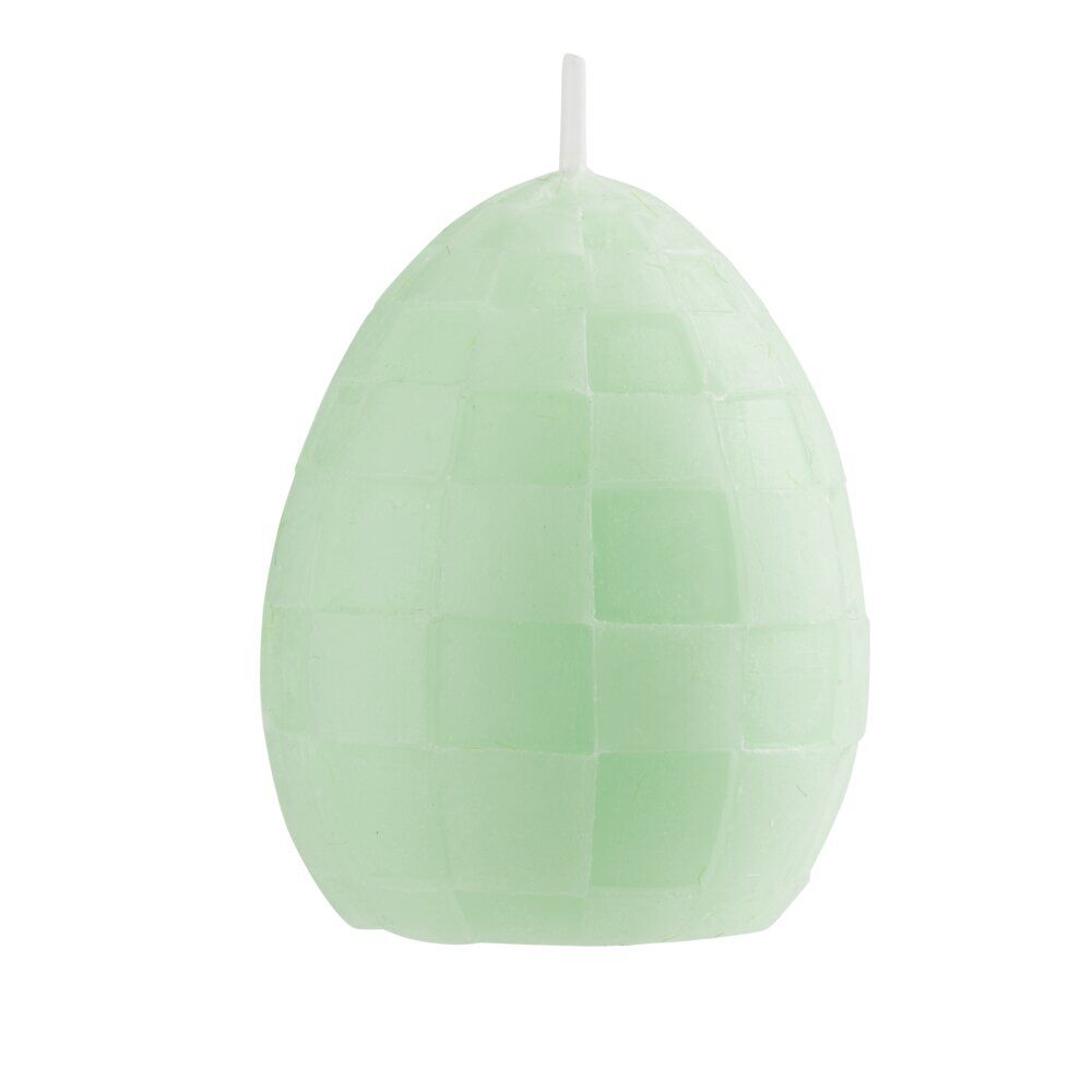 Bougie forme oeuf décoré pastel Ø5xH7cm (4 modèles)