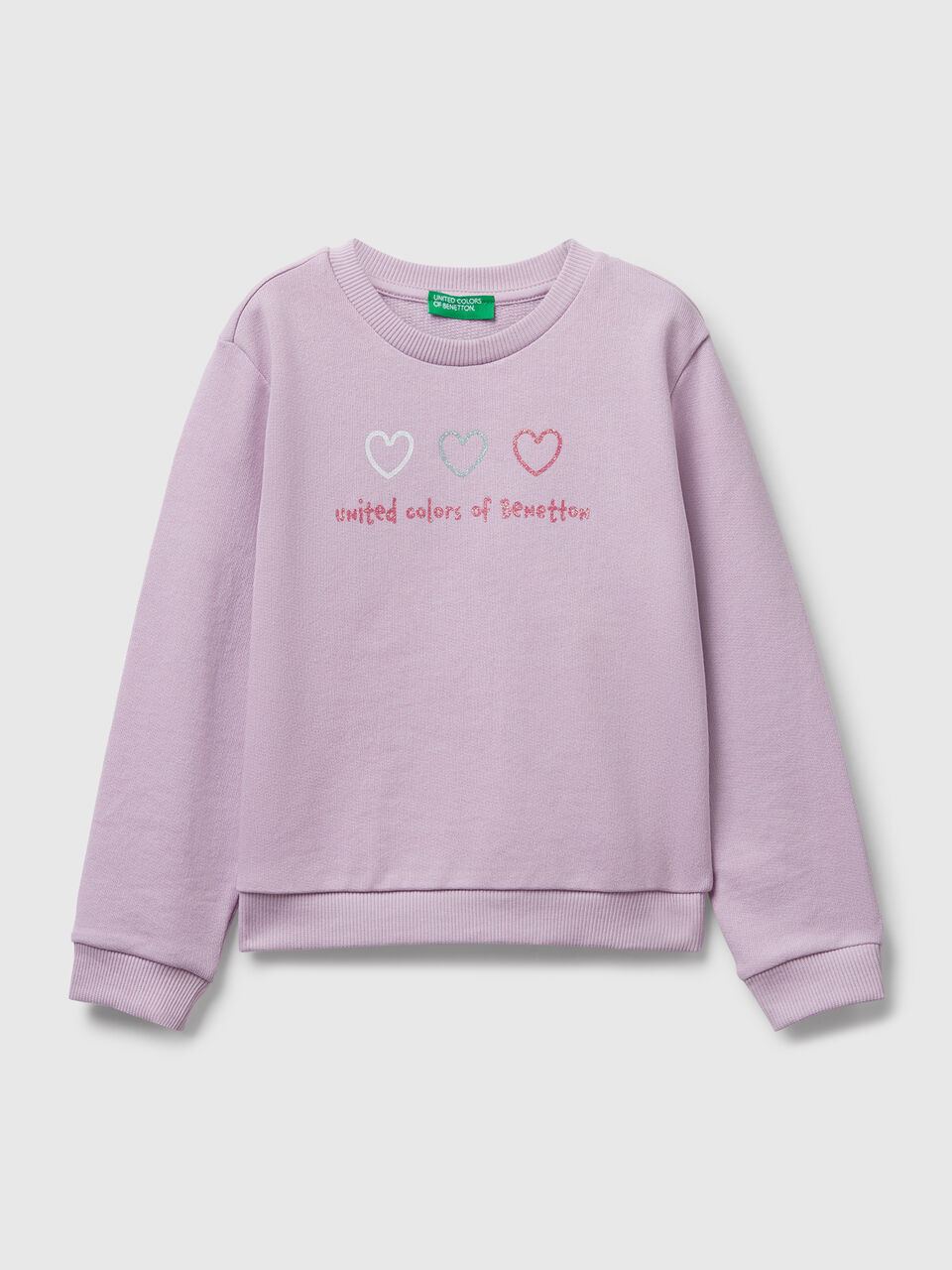 Sweatshirt with glittery print
