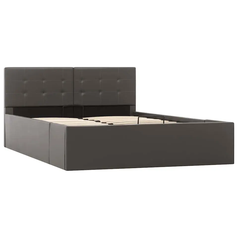 vidaXL - Bedframe - Grijs - Kunstleer - 120 x 200 cm