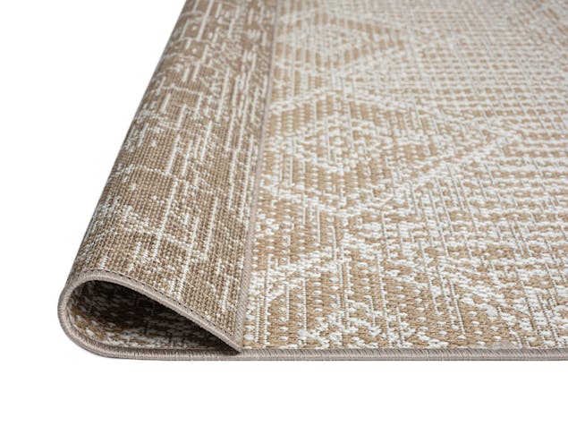 Ullah Brown and Ivory Tribal Flatweave Indoor Outdoor Rug