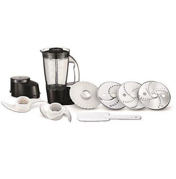 MOULINEX Double Force Compact Robot multifonction, 2 sorties moteur, 2 vitesses, Blender Smoothies et Shakes, 9 accessoires