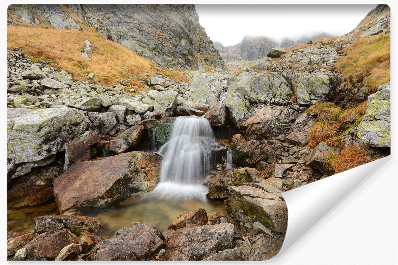 Fototapeta Kamienisty WODOSPAD Skały 3D 90x60cm