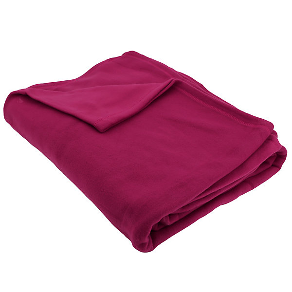 Couverture polaire 180x220 cm Isba violet Prune 100% Polyester 320g/m2 non-feu