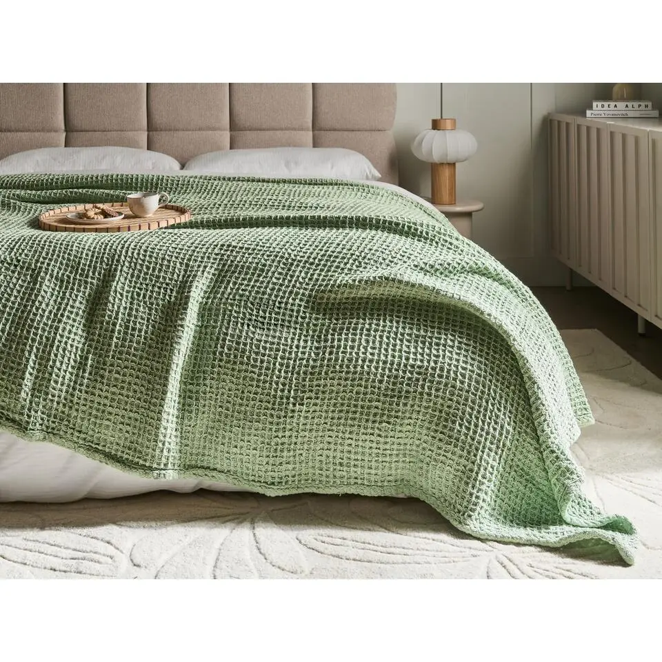 CHAGYL - Bedsprei - Groen - 220 x 240 cm - Katoen