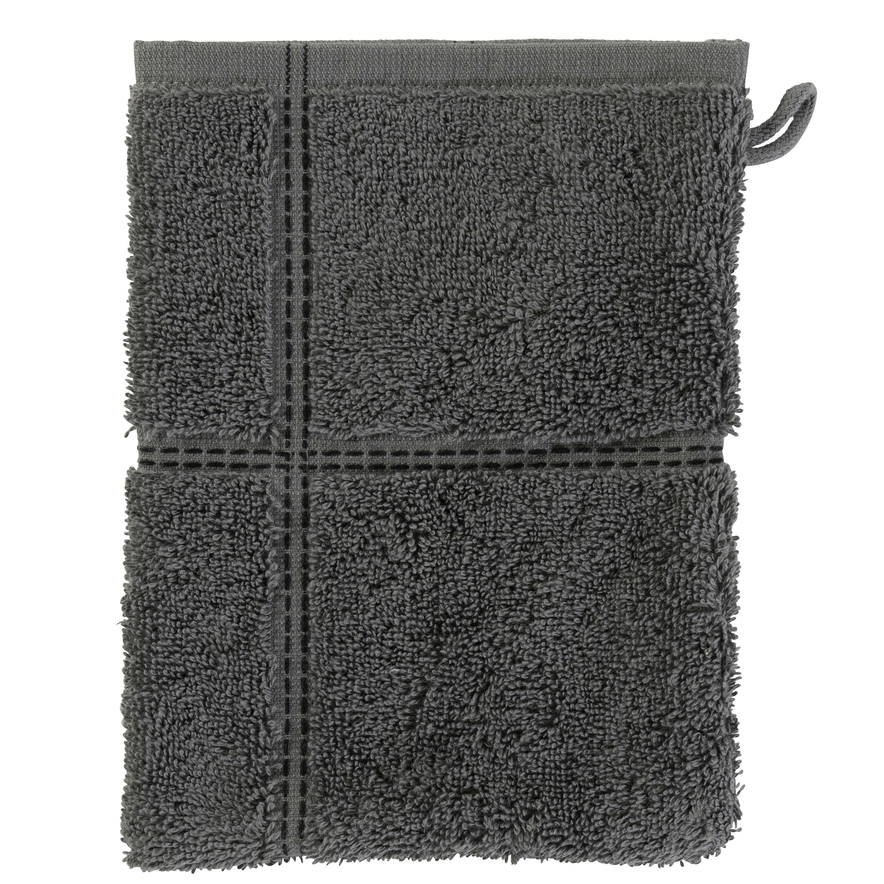 GRIZZLI - Gant de toilette coton bouclette gris 15 x 21 cm