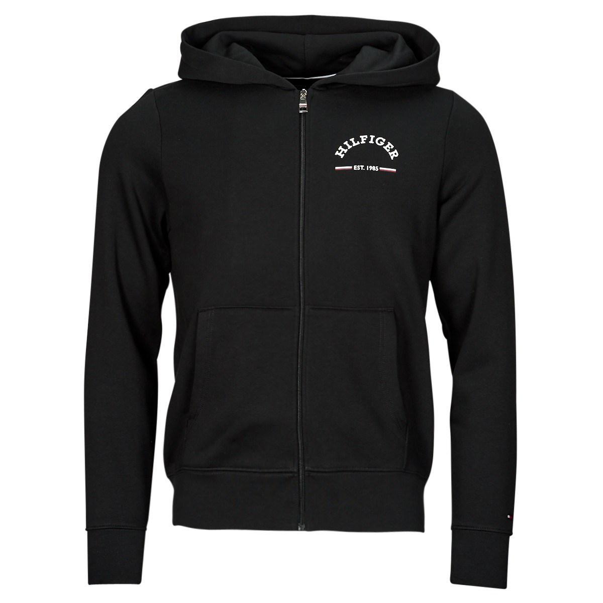 Tommy Hilfiger - ROUNDALL HOODED ZIP THROUGH - Black