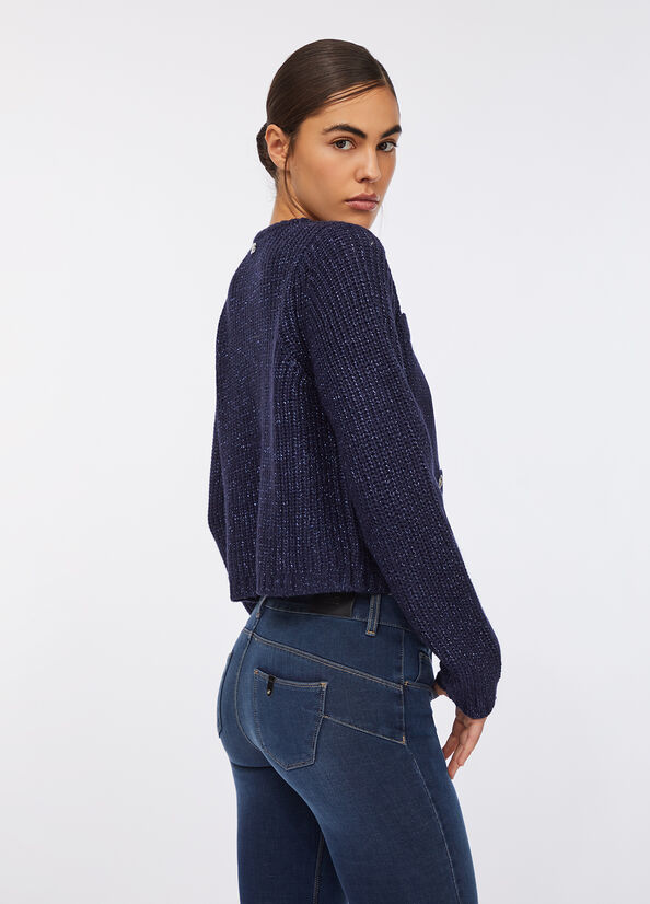 Cardigan in misto lana e alpaca