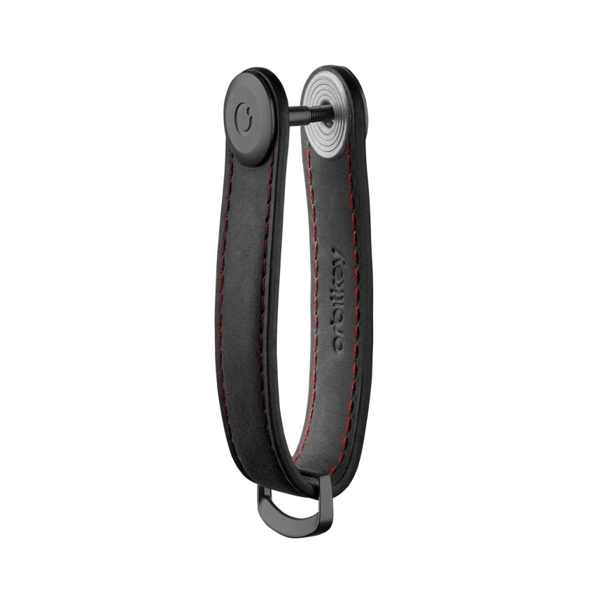 OrbitkeyZwarte leren Orbitkey sleutelhanger