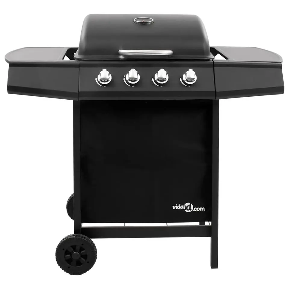 vidaXL - Gasbarbecue-grill - Zwart - Staal