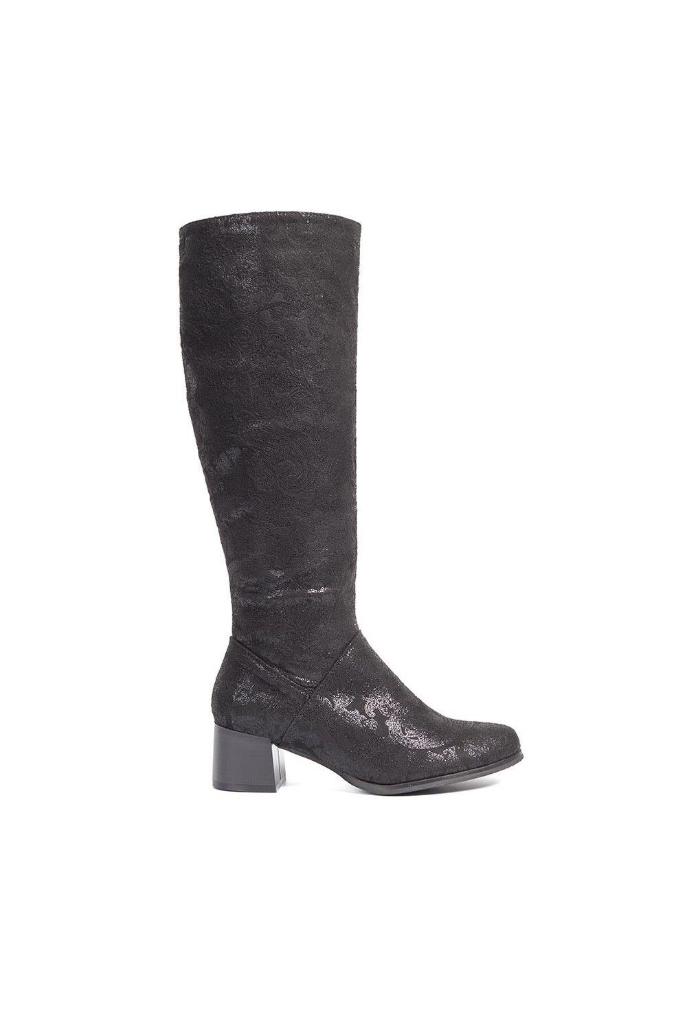 Pavers Block-Heeled Long Boots