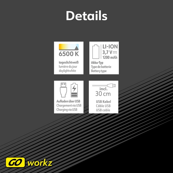 LED-Arbeitsleuchte, 6 W, 6500 K