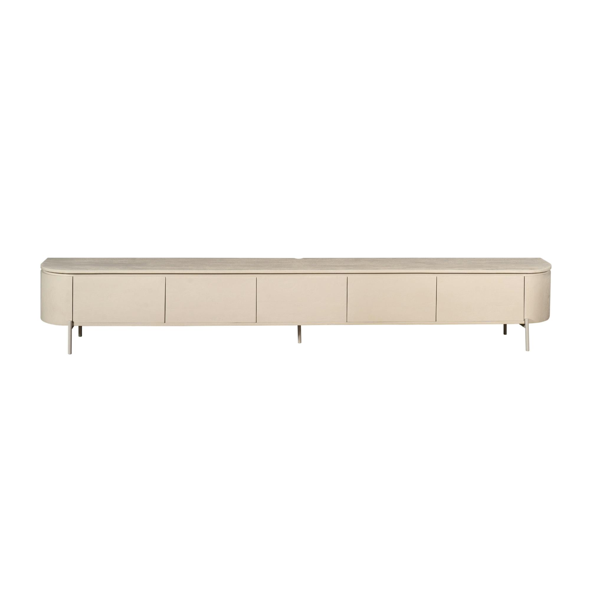 Long meuble TV suspendu bois sable 280 cm AREZZO