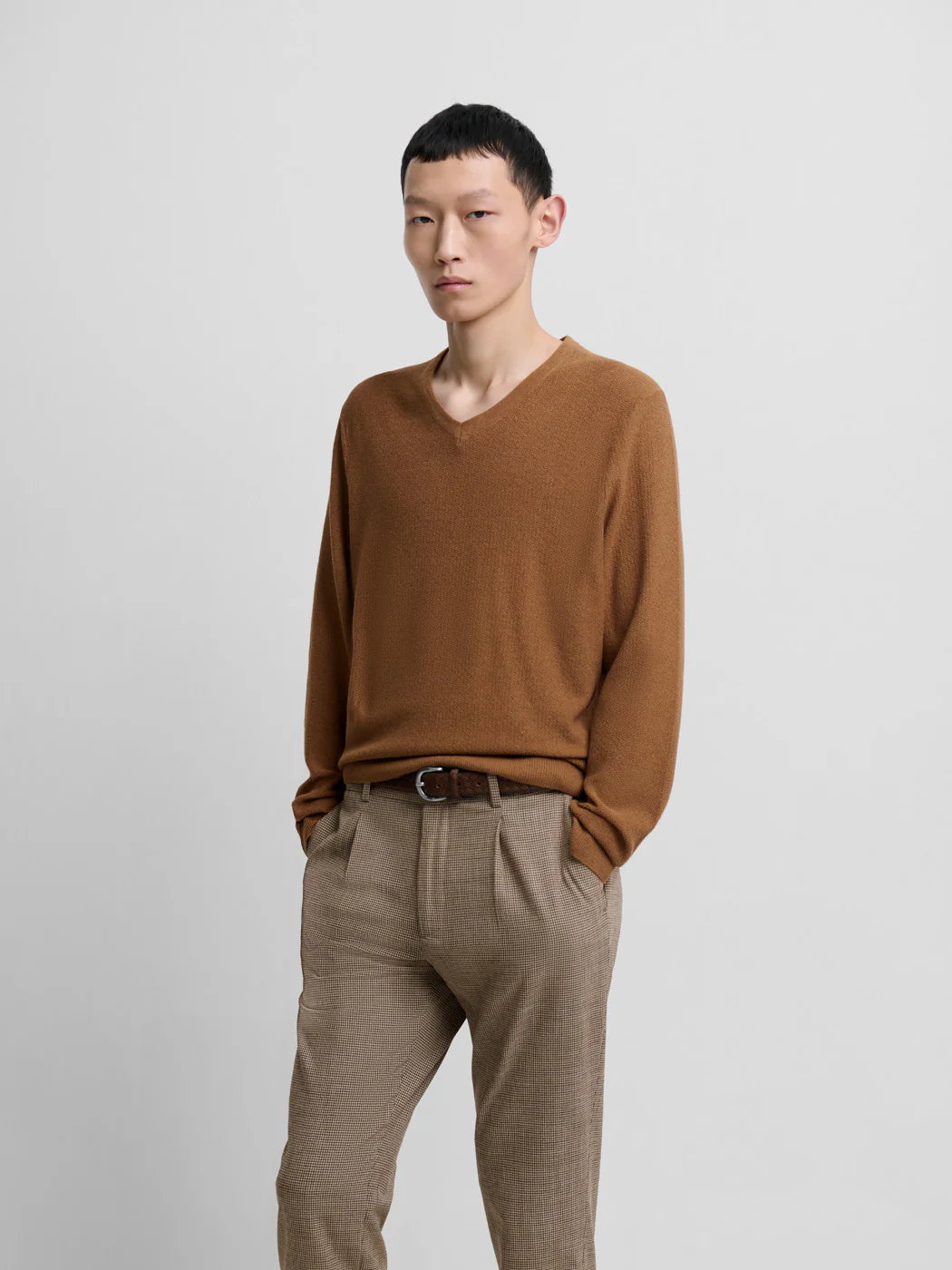 Pull col V en coton bio