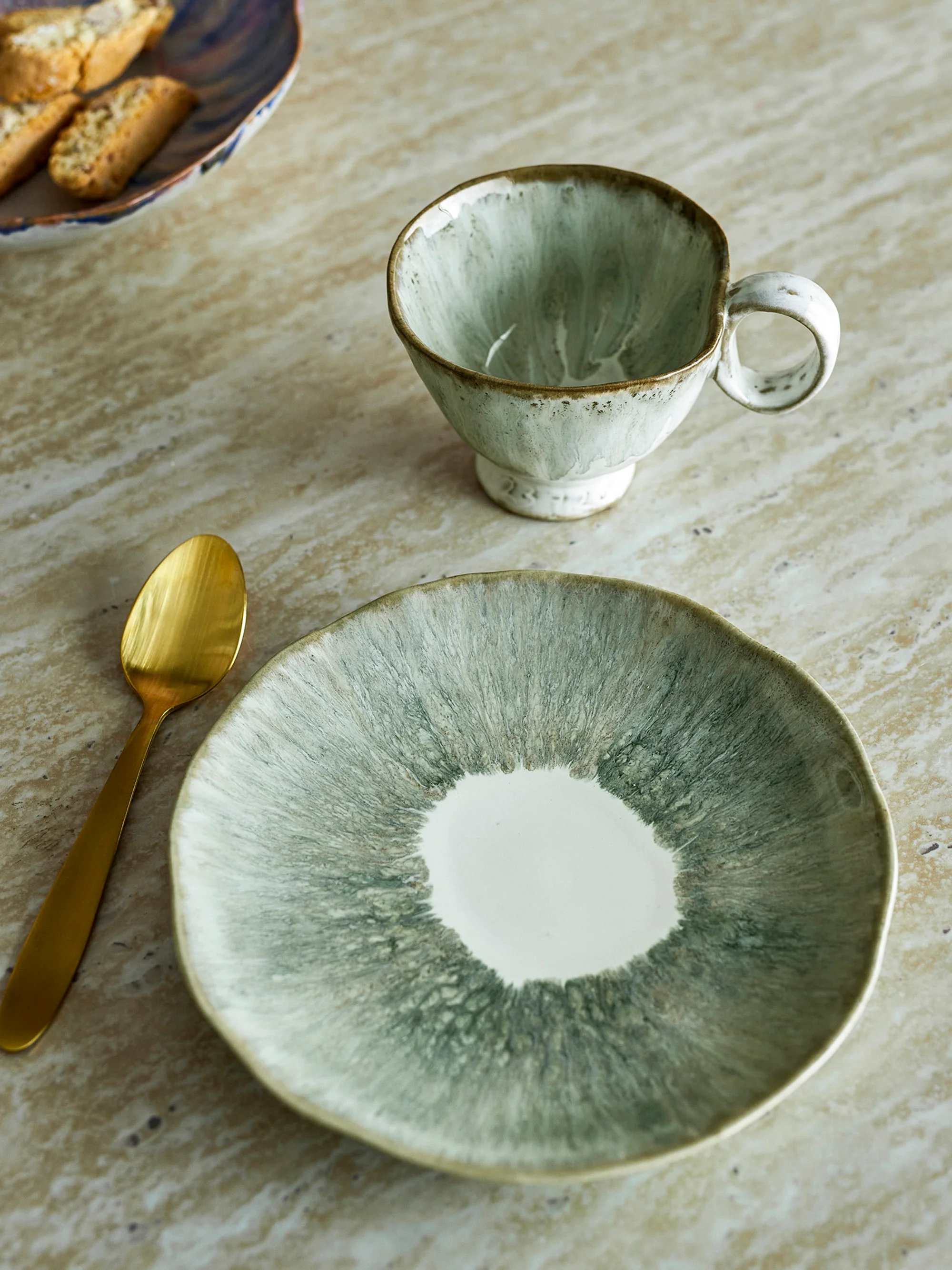 Dessertteller Imogen mit reaktiver Glasur