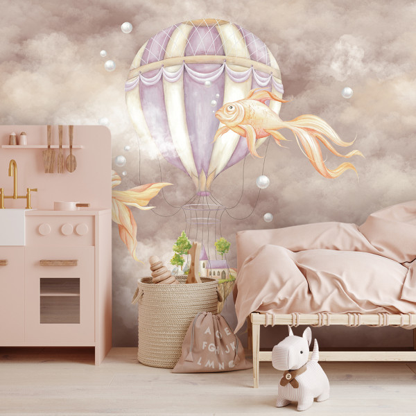 Feeby Fototapeta, dla dzieci Balon dom ryby 150x105