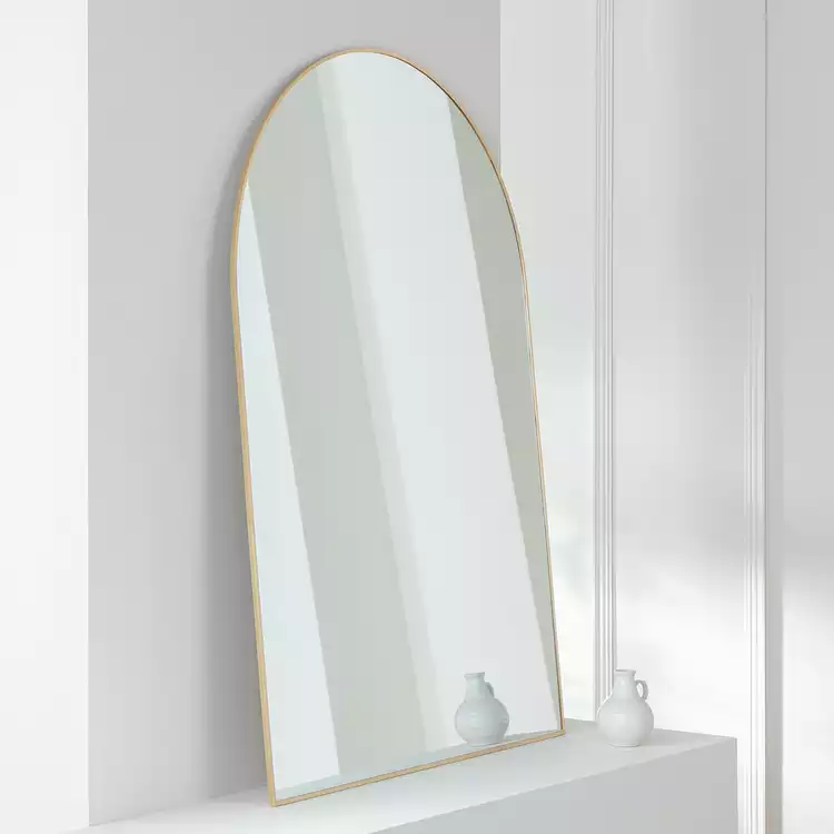 Habitat Gold Arch Wall Mirror - 100x70cm