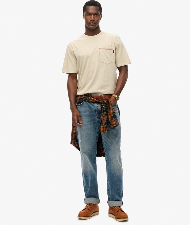 Contrast Stitch Pocket T-Shirt