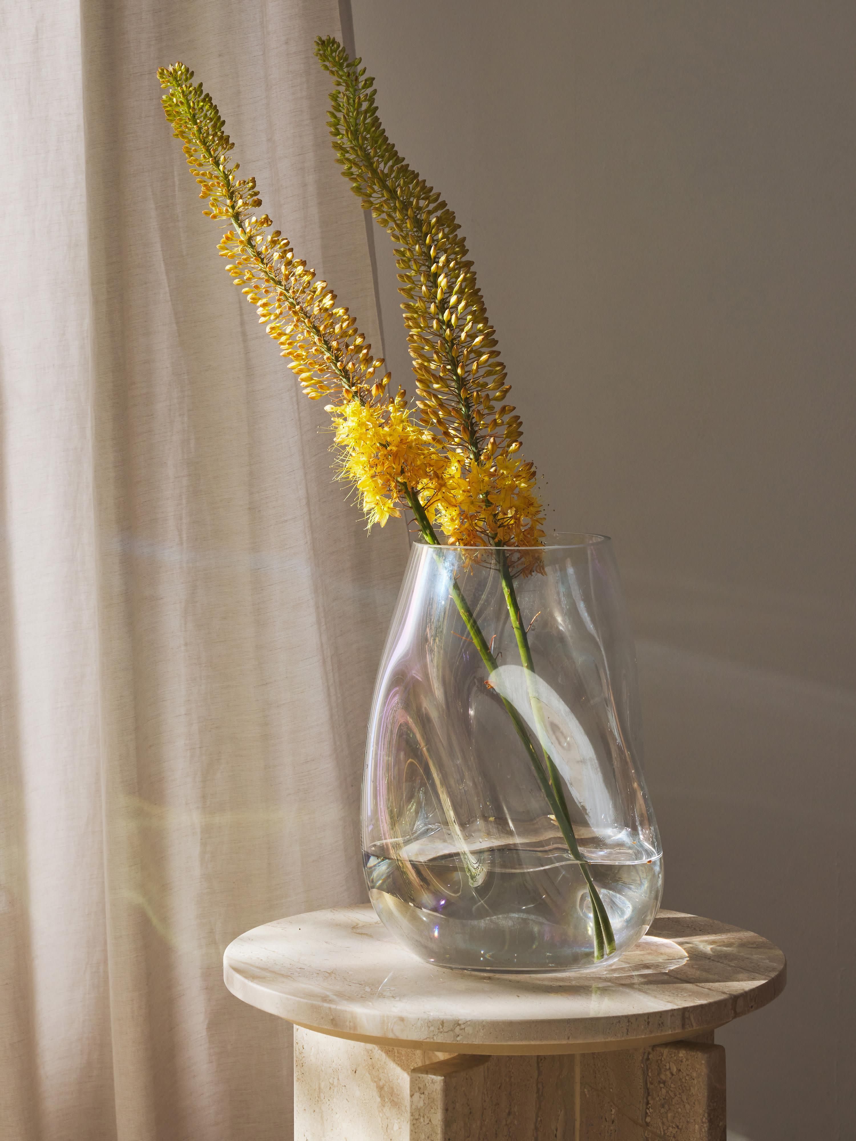 Mundgeblasene Glas-Vase Rainbow, H 26 cm