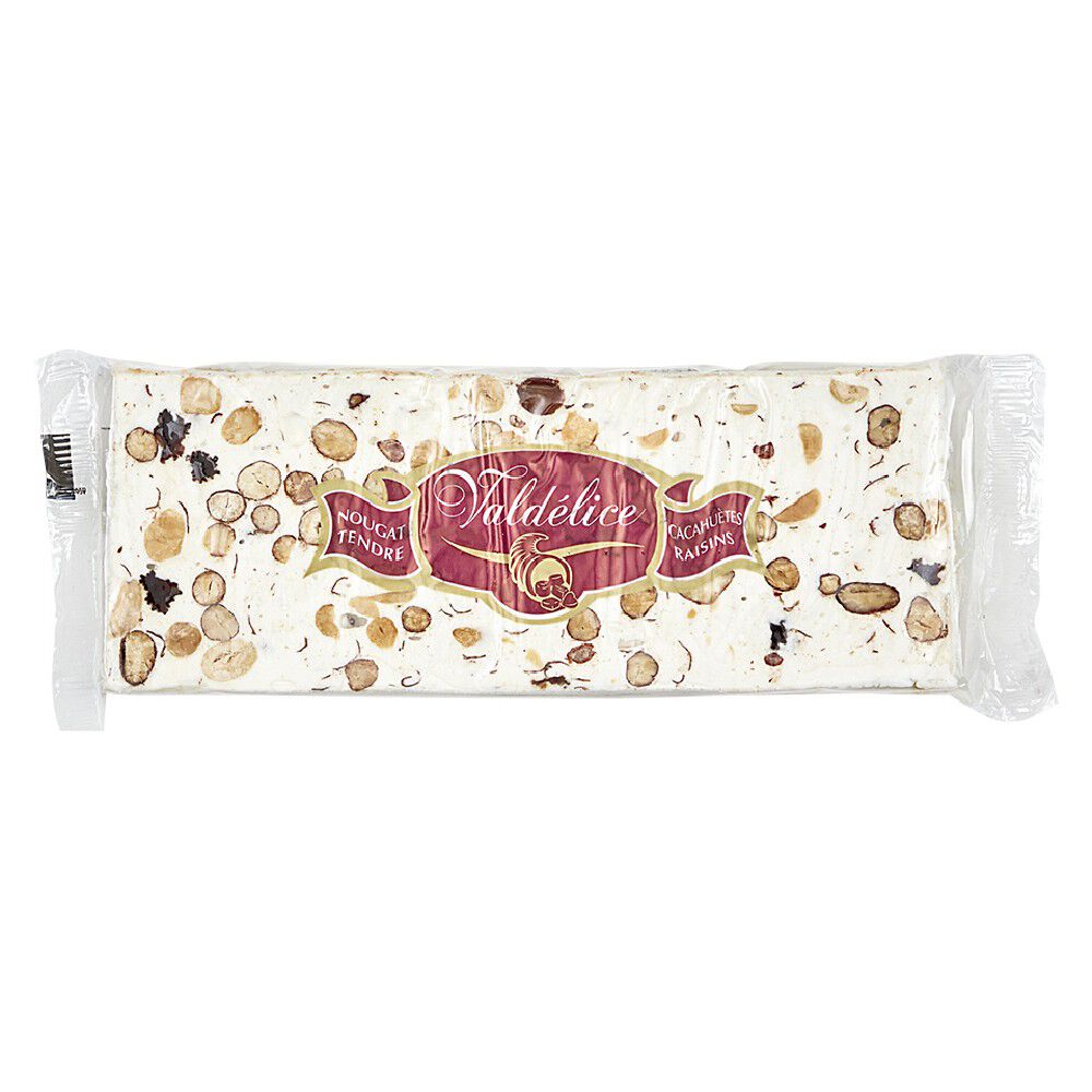 Nougat tendre raisin cacahuète Valdélice