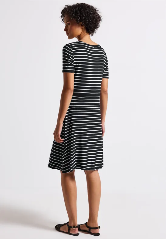 Gestreiftes Jersey-Kleid