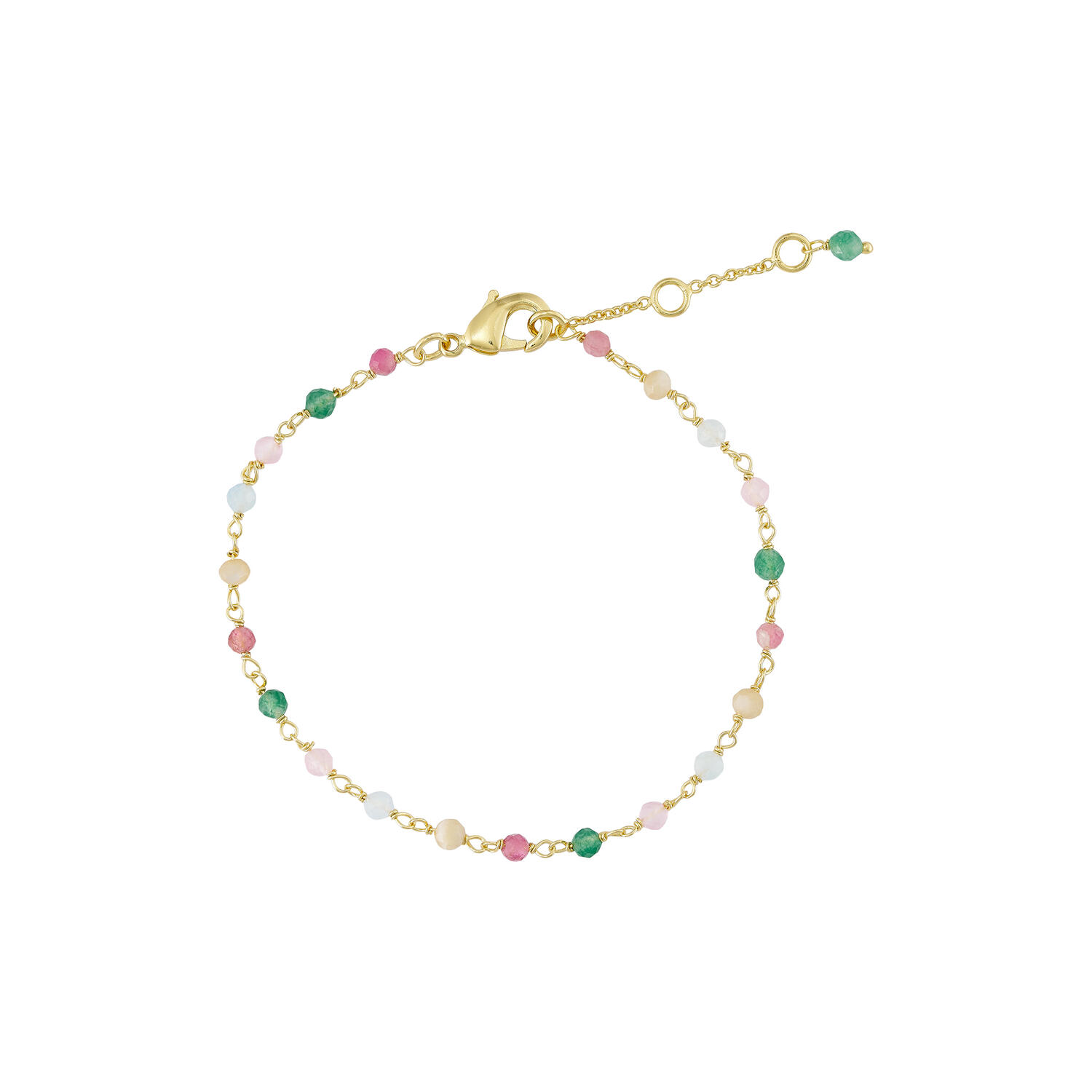 Armb&aring;nd med natursten, multi