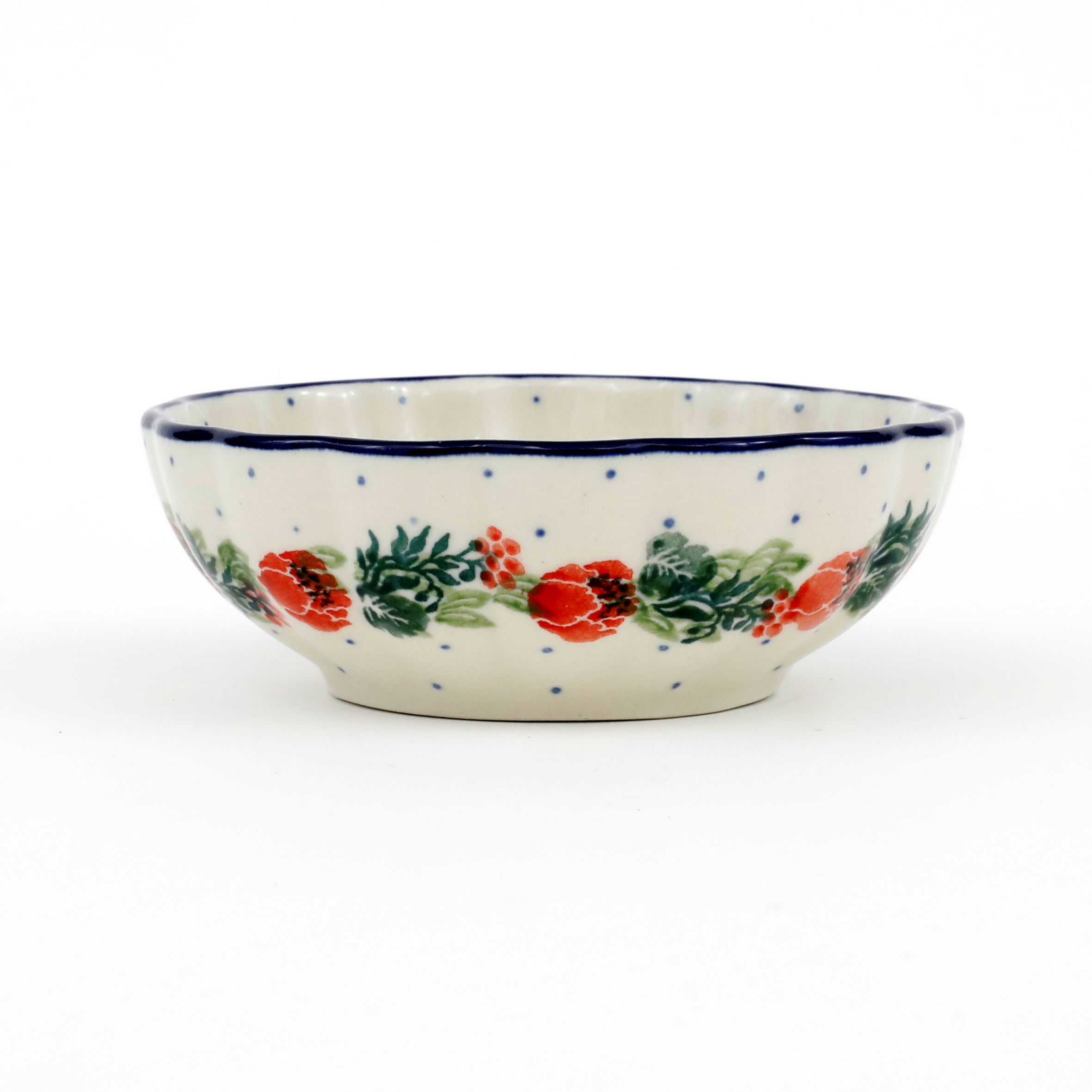 Miska muszelka 023 h-4cm  1535X Czerwony wianuszek