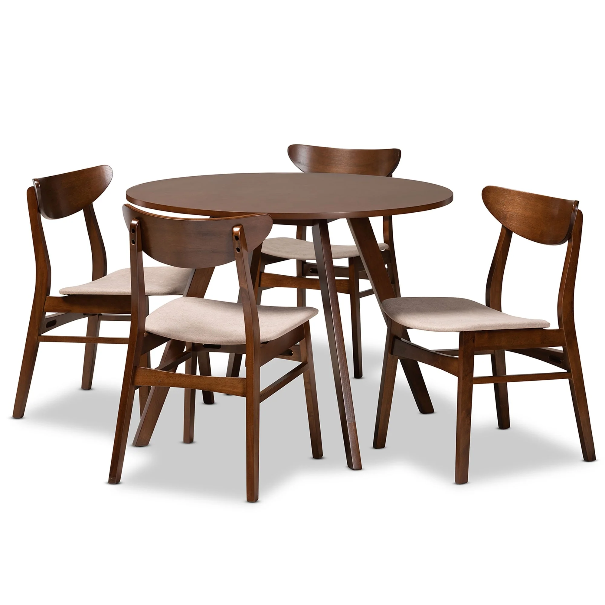 Philip Mid-Century Modern Transitional 5-Piece Dining Set