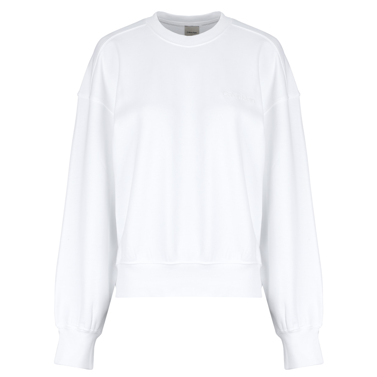 Calvin Klein Jeans - LS TERRY STANDARD LOGO CREWNK - White