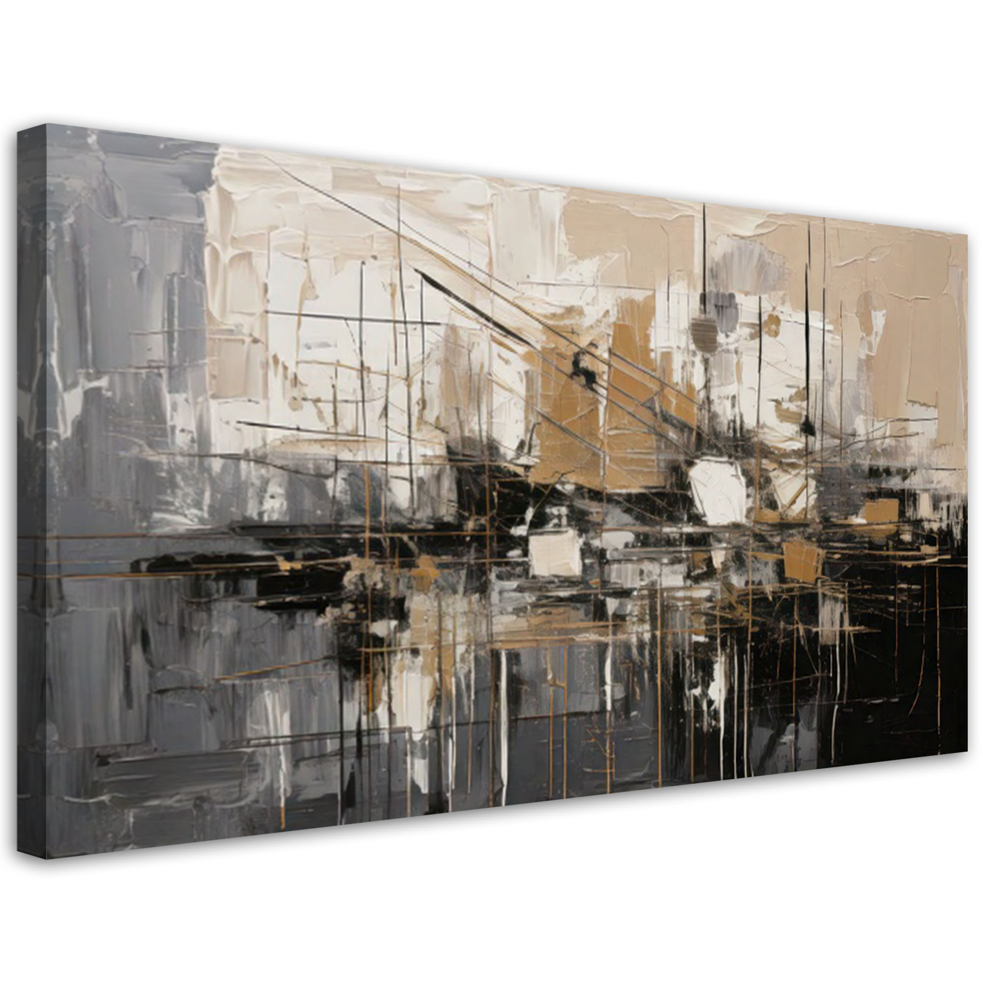 Feeby Obraz, Abstrakcja Miasto Geometryczna 80x40