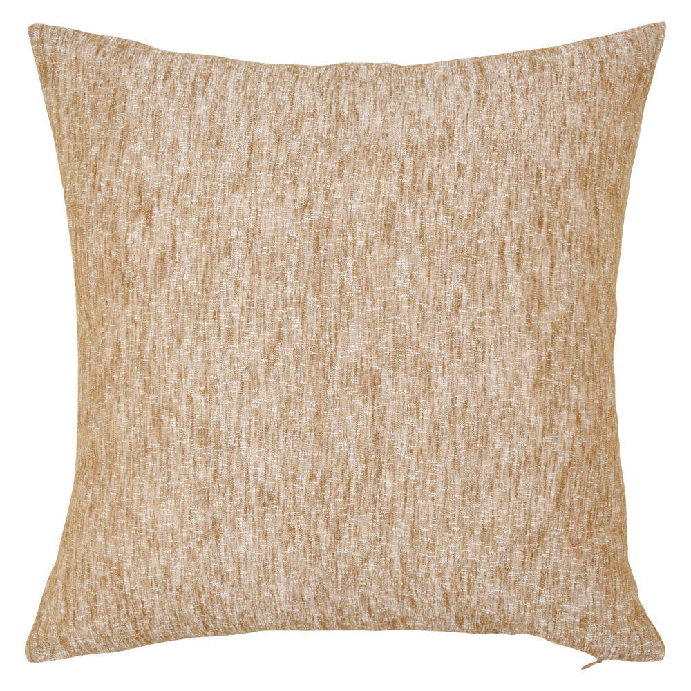 RAYA - Housse de coussin écru et camel chinés 40x40