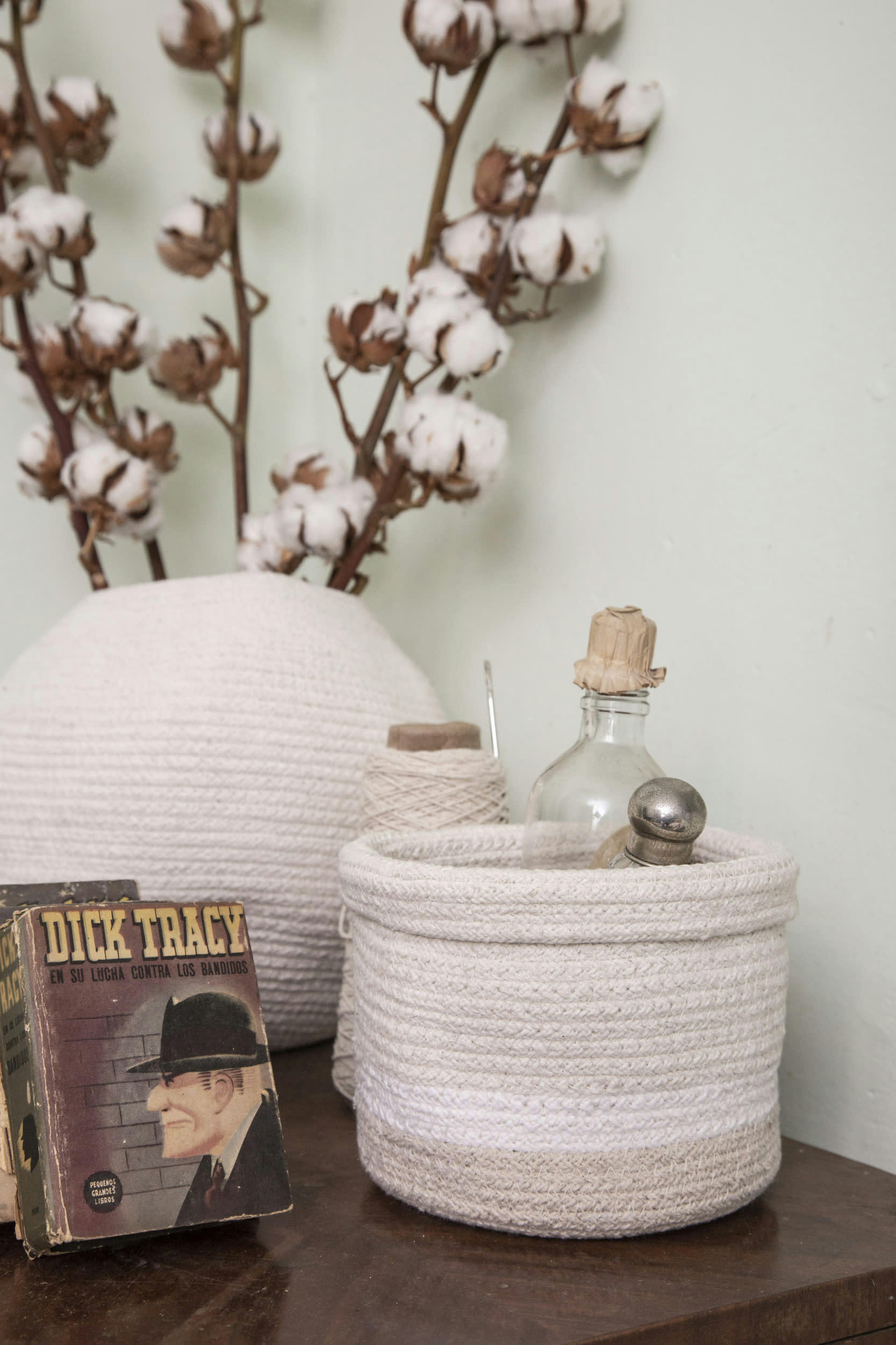 MY LITTLE ONES - Panier de rangement en coton (15 x 15 x 15 cm)