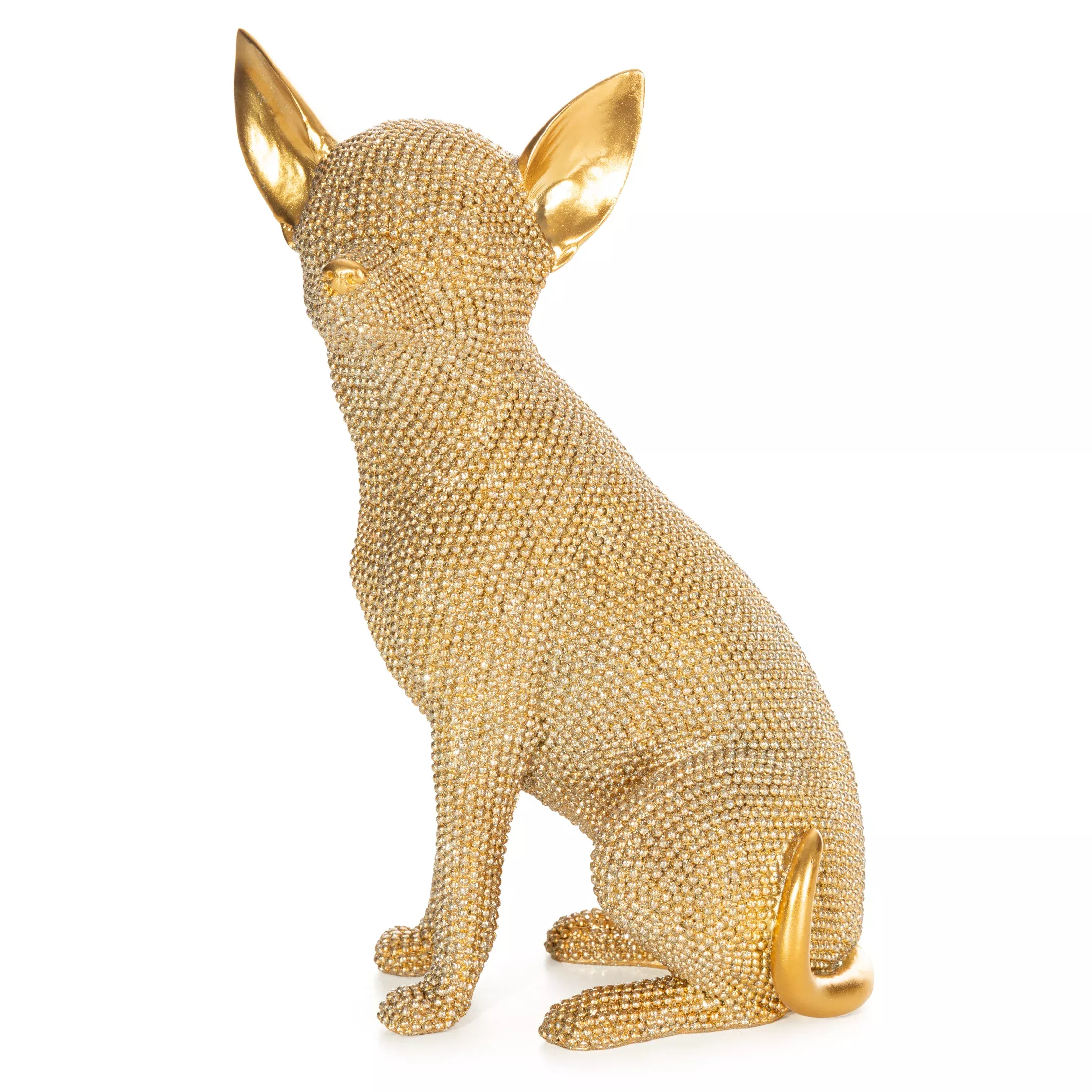 Figurka złota pieso drobnym strukturalnym wzorze 16x11x26 cm ELDO 3
