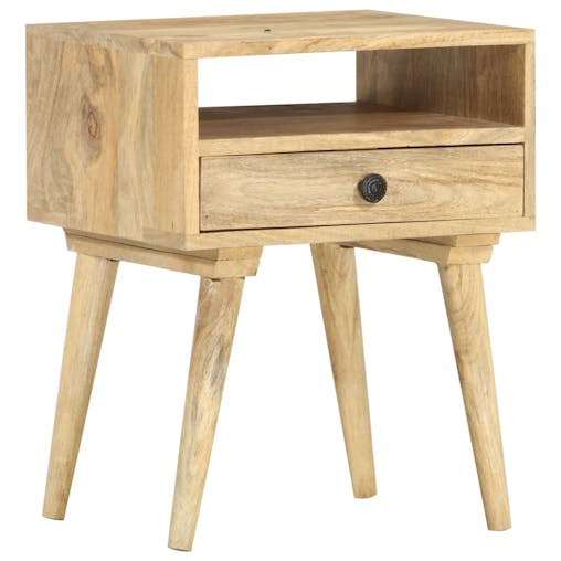 NNEVL Bedside Cabinet 40x35x50 cm Solid Mango Wood