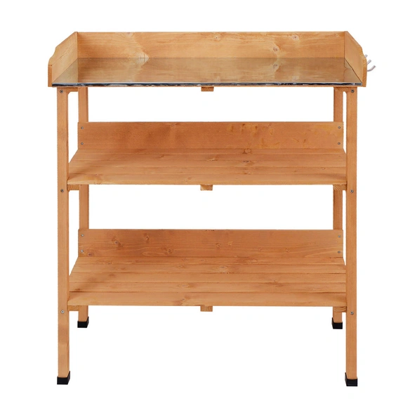 Pflanztisch, BxHxT: 76 x 89 x 37 cm, natur, Gestell aus Tannenholz