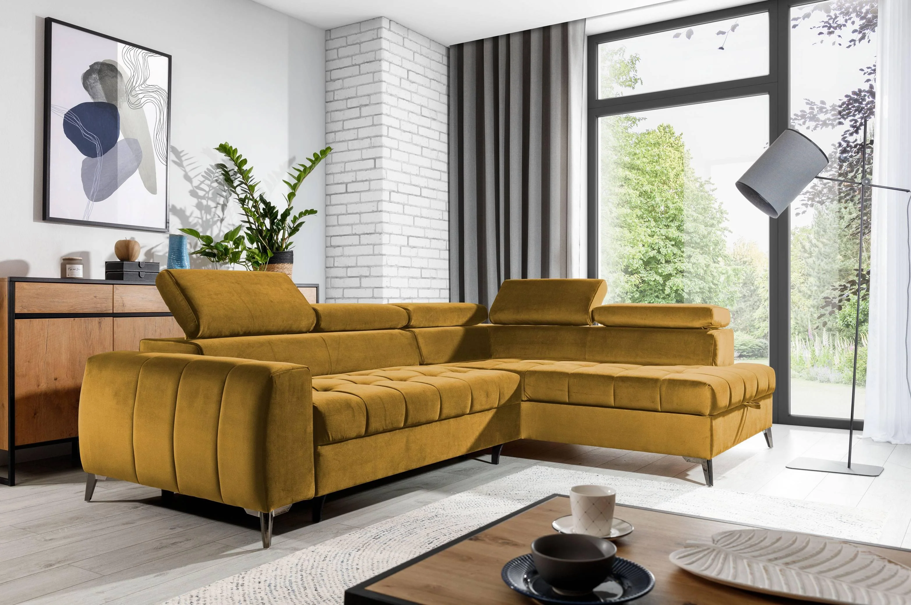 Hoekbank Tulis rechts velvet
