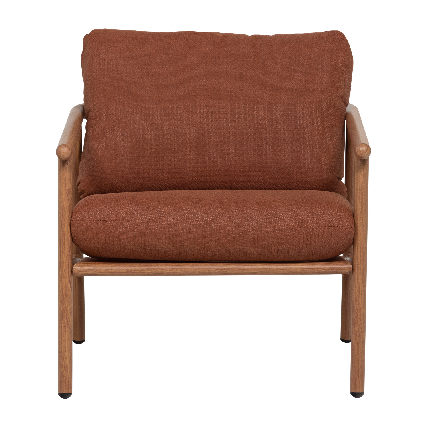 WOOOD loungestoel tuin Cavero - Aluminium - Terra/Naturel - 57x87x68