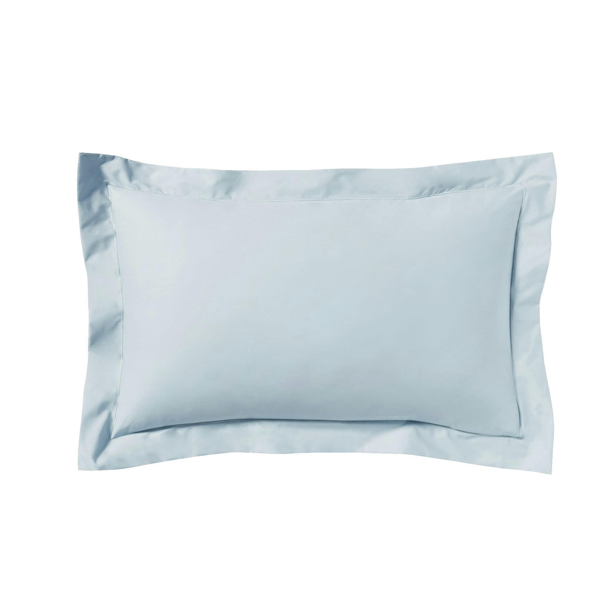 ROYAL LINE - Taie d'oreiller unie en percale de coton gris 50x70