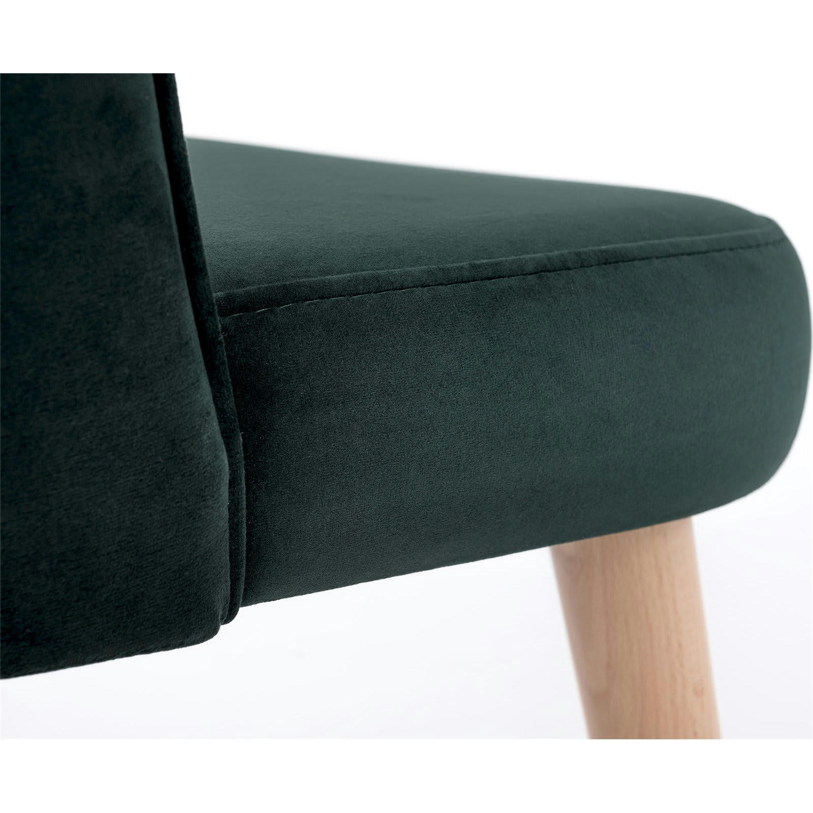 BUKO - Chaise Tissu Vert H. assise 46 cm