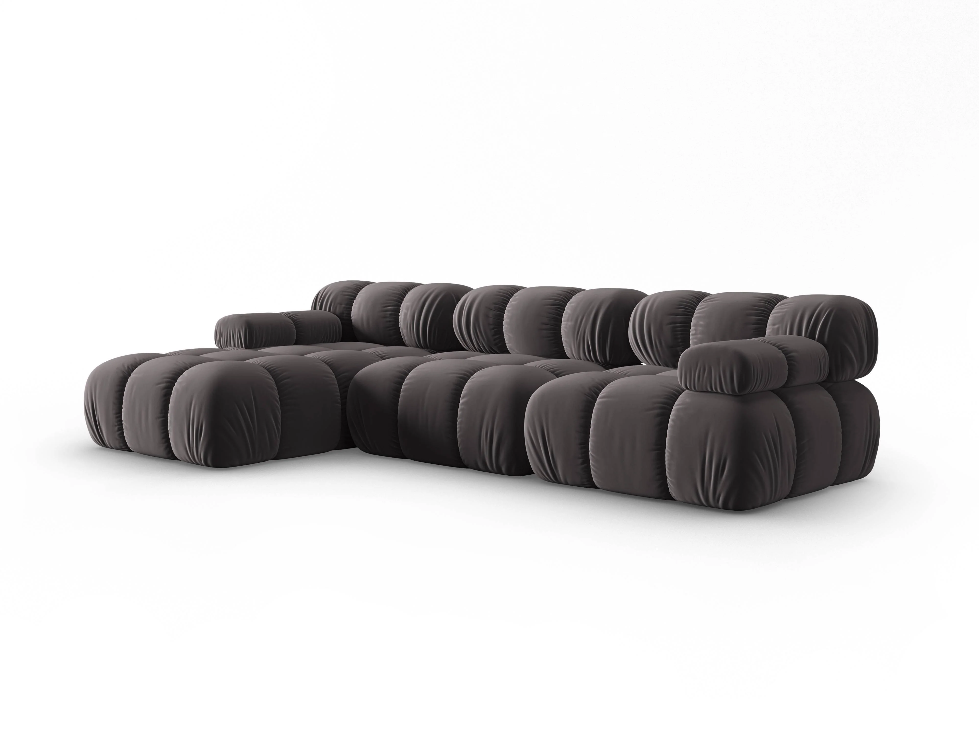 Modulaire-4-zitshoekbank Tropea links velvet