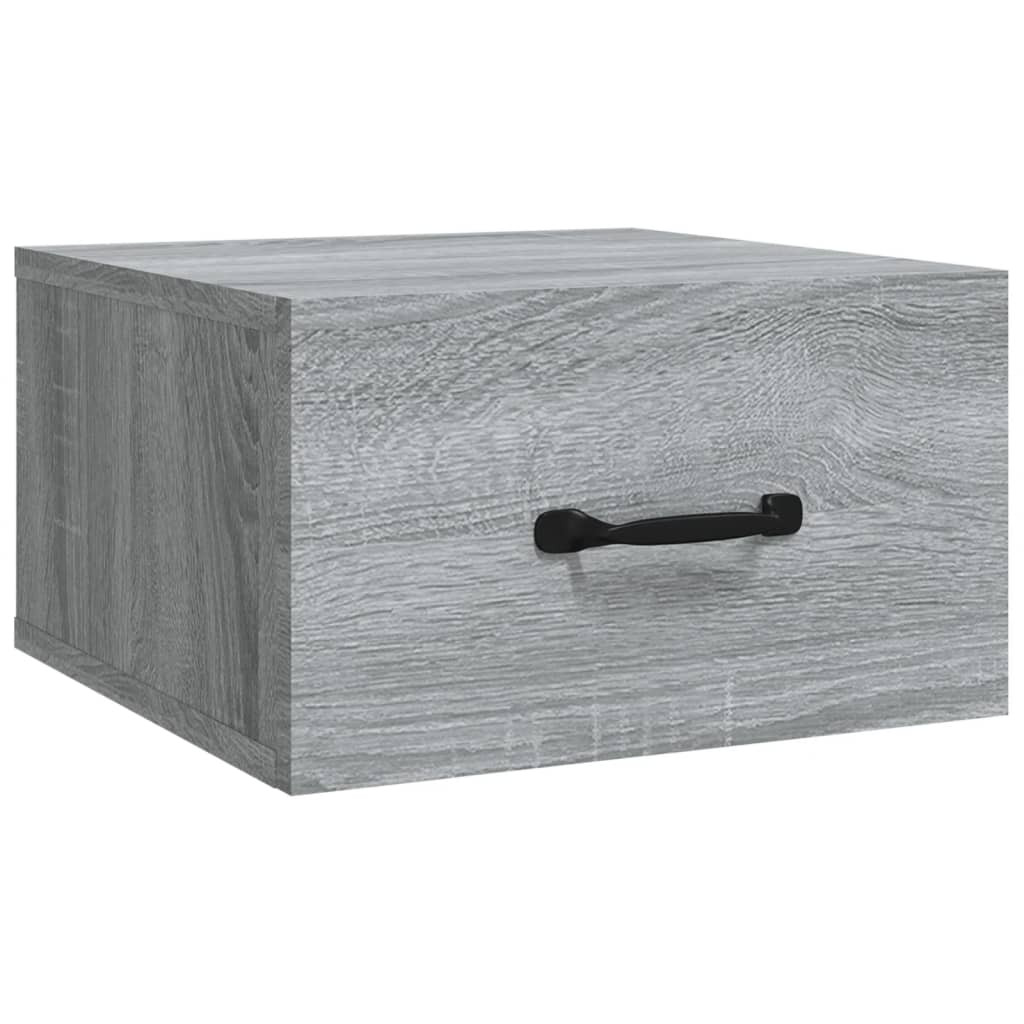 Szafka Nocna Wisząca Szara Komoda Stolik Nocny Do Sypialni 35x35x20 cm