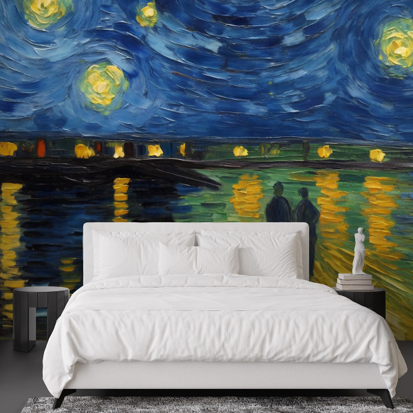 Feeby Fototapeta, Gwiaździsta noc nad Rodanem - V. van Gogh 150x105