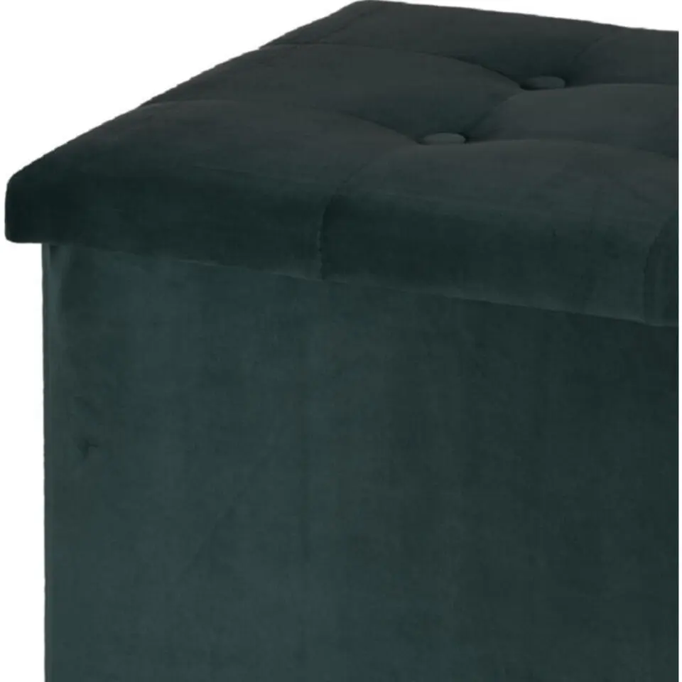 H&S Collection Poef/hocker - opbergbox - donkergrijs - 76 x 40 x 38cm