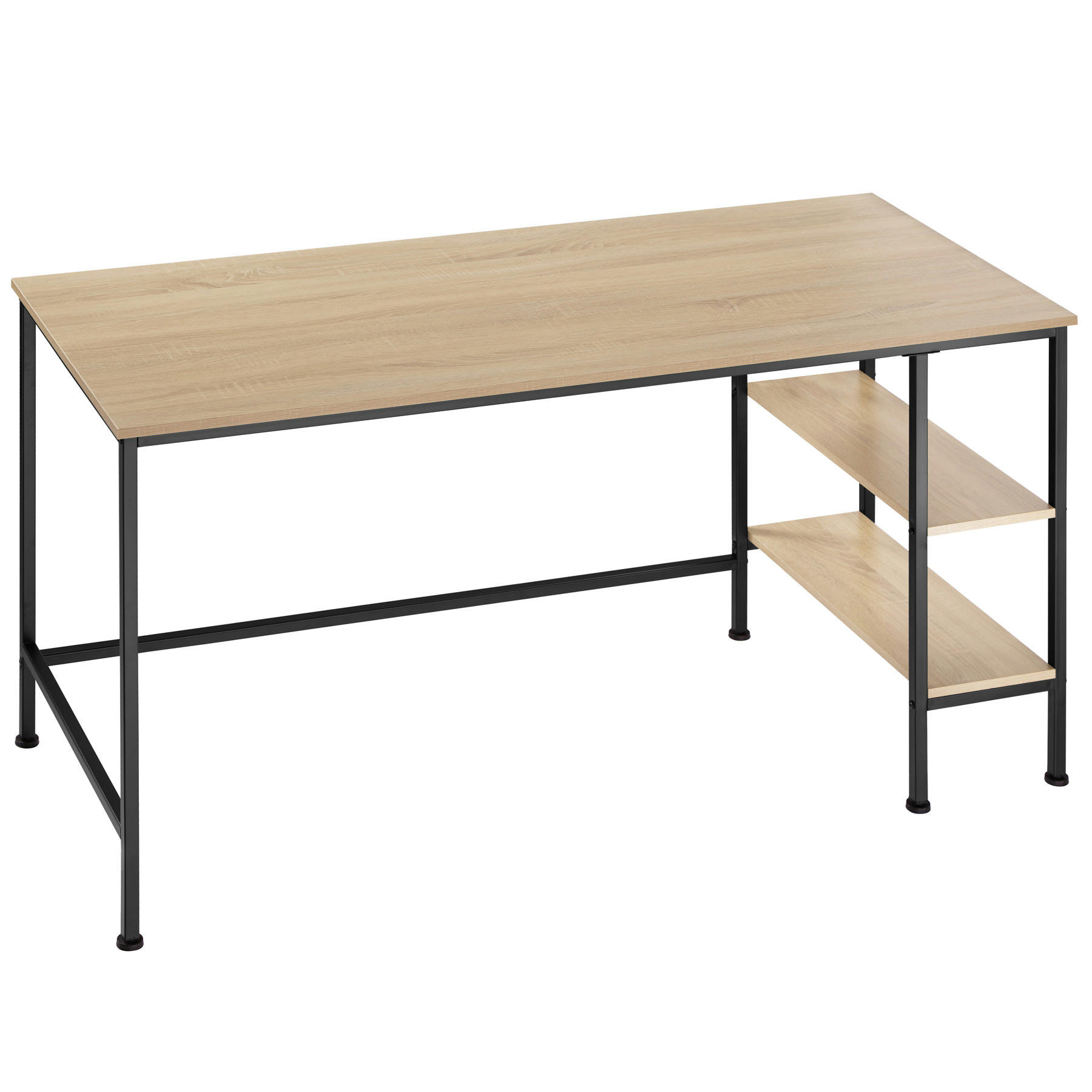 - Bureau Style industriel Bois clair industriel, Chêne Sonoma