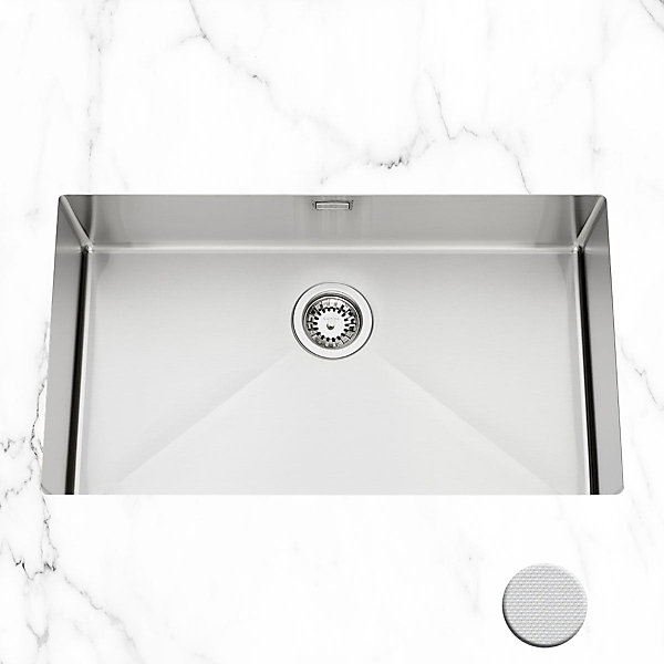 Evier sous-plan inox nid d'abeille VIBRATO Luisina 1 bac 770x450 mm